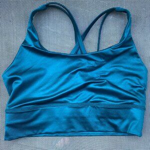 Lululemon Energy Bra Longline Foil Storm Teal - Size 6